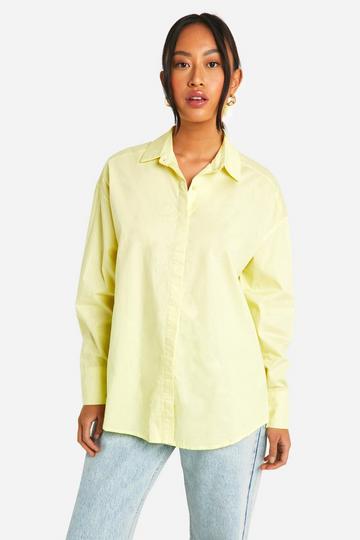 Yellow Lemon Oversized Shirt And Matching Hair Scrunchie Set