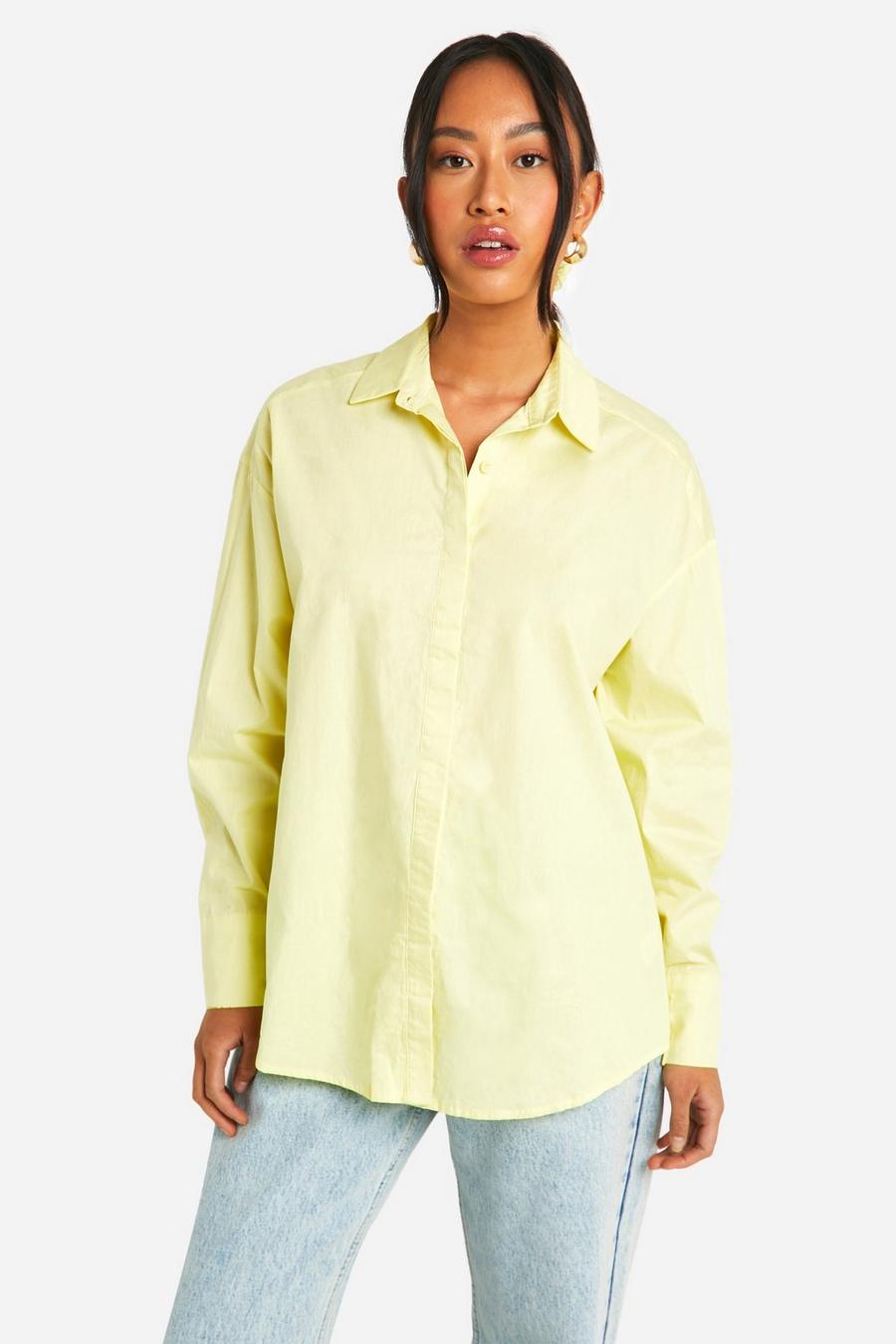 Lemon Oversized Shirt And Matching Hair Scrunchie Set  image number 1