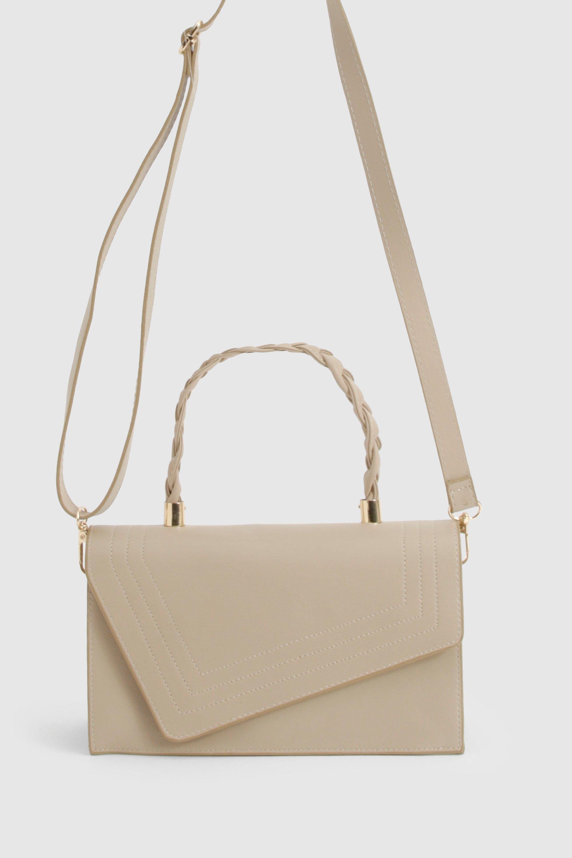 Plait Handle Structured Crossbody Bag boohoo DK