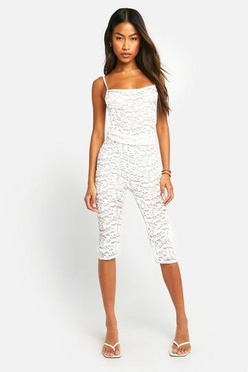 Kanten Capri Broek white