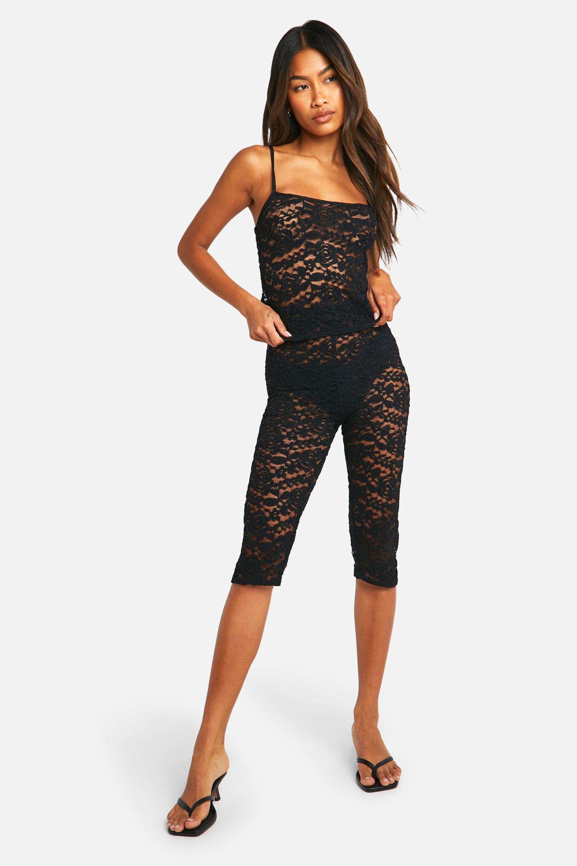 Lace Capri Pants | boohoo USA