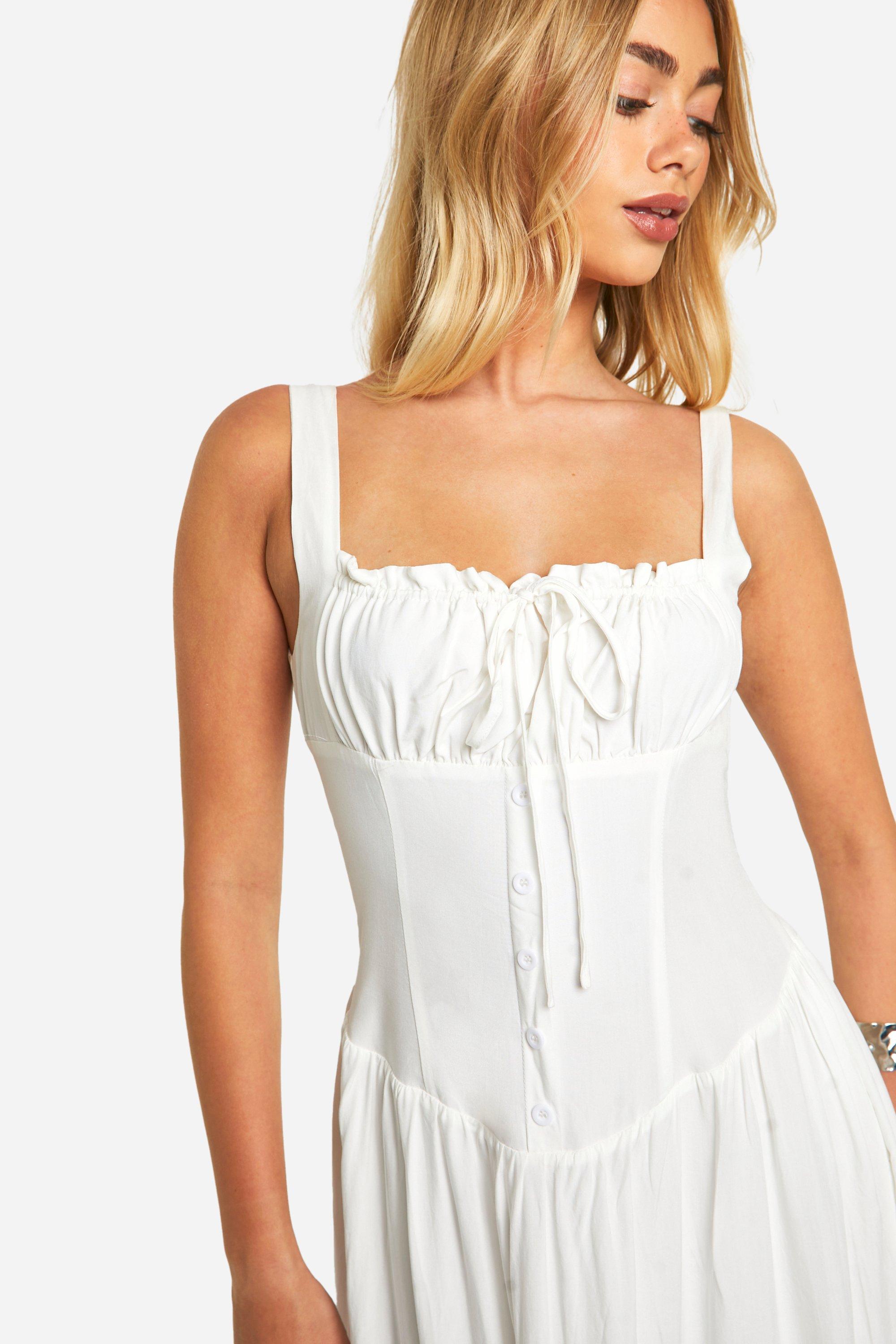 Milkmaid Tiered Maxi Dress | boohoo USA