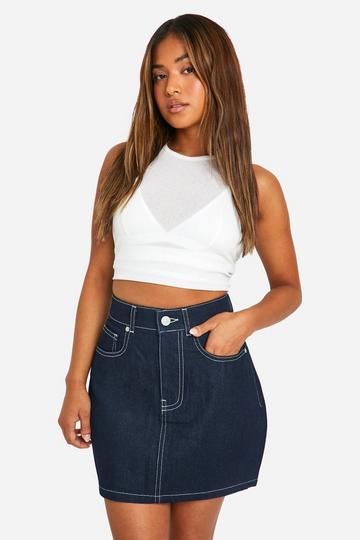 Petite Denim Indigo Mini Skirt indigo