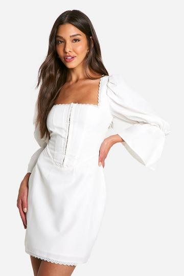 Hook & Eye Corset Dress white