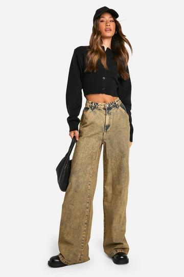 Tall Acid Wash Wide Leg Jean vintage wash
