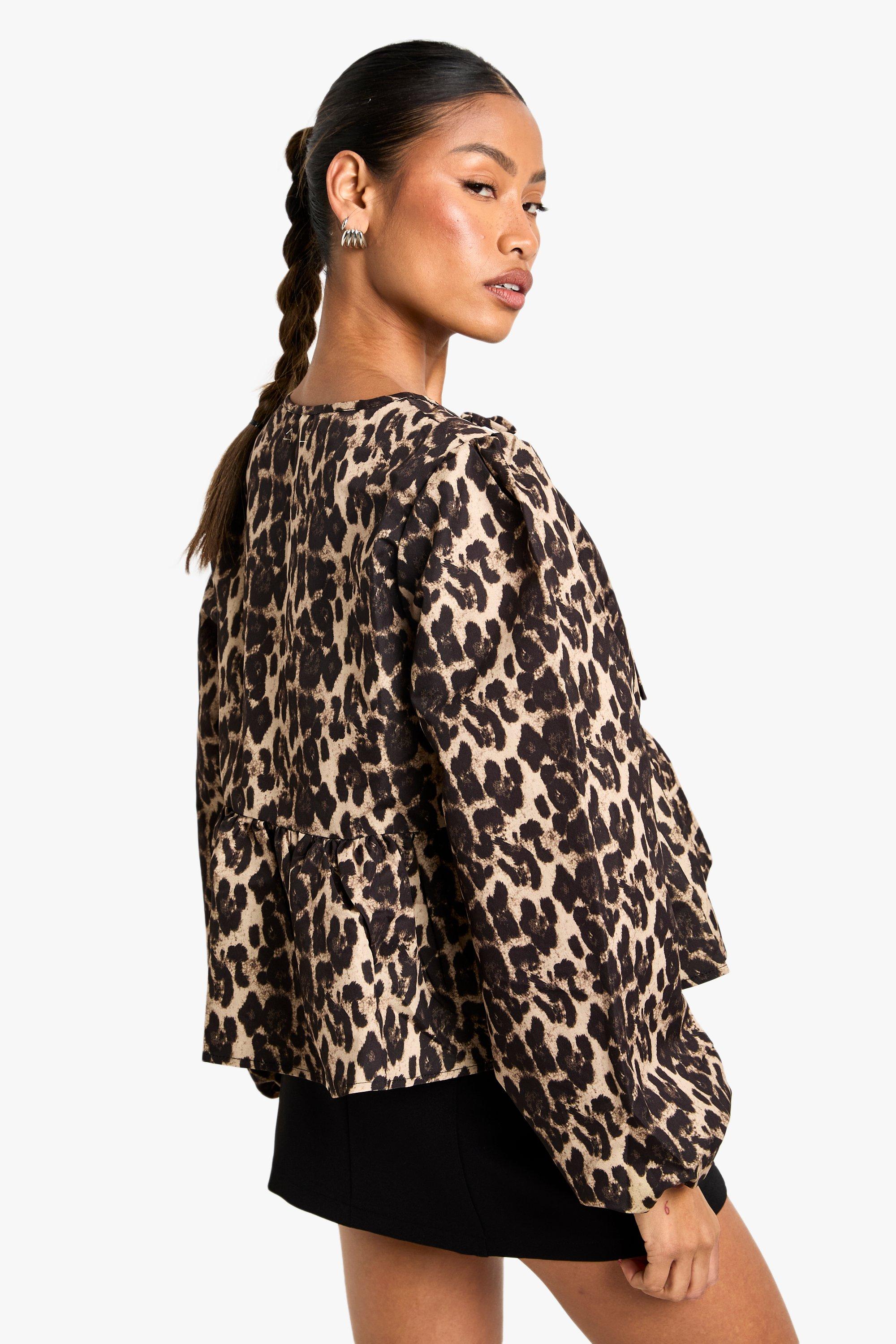 Boohoo leopard jacket best sale