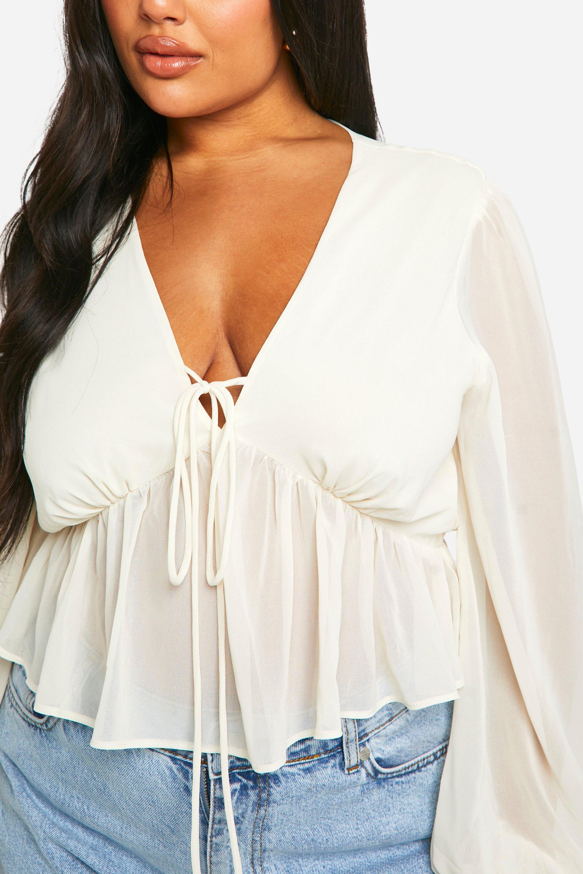 Boohoo peplum blouse online