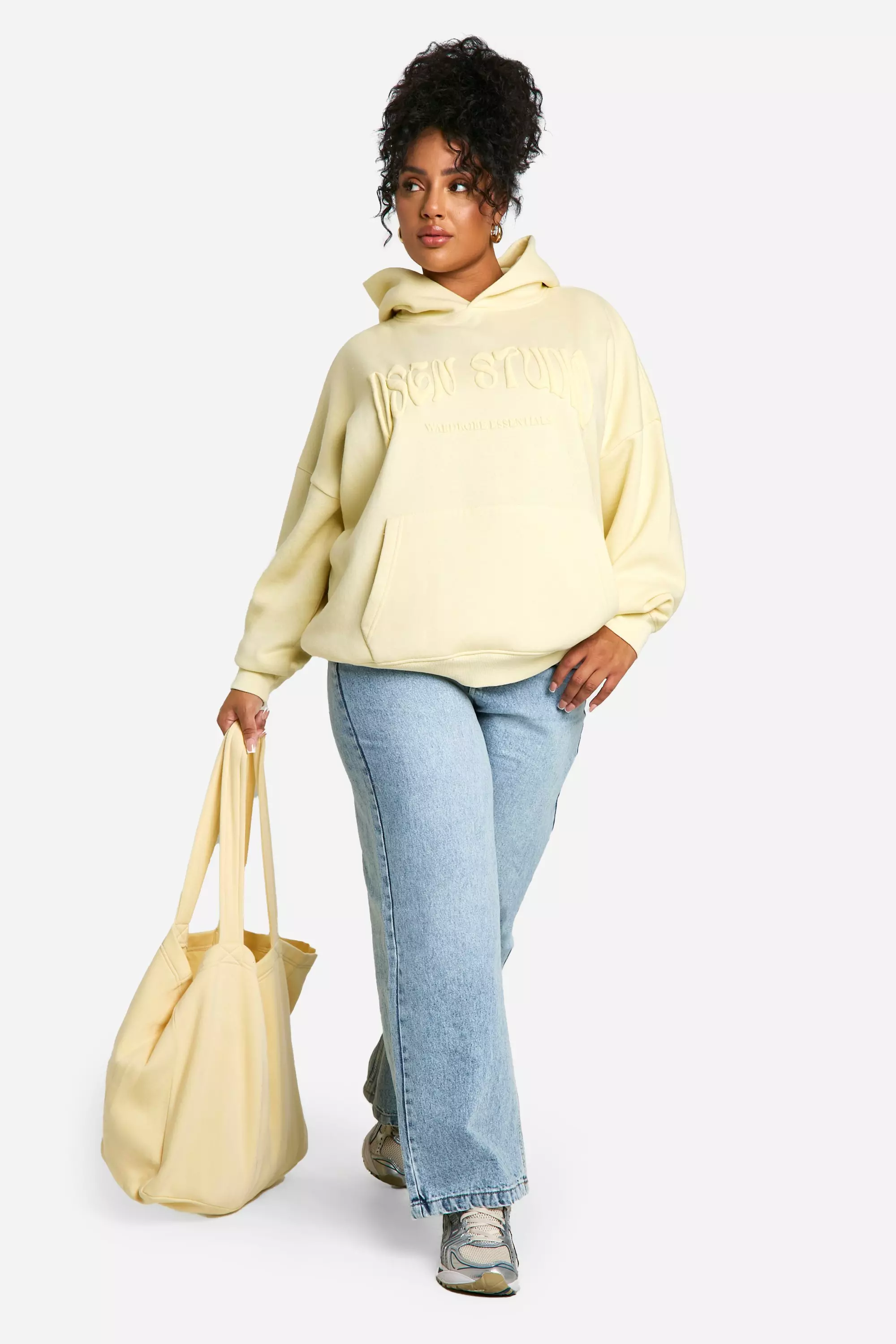 Butter Plus Dsgn Bubble Puff Print Overdyed Oversized Hoodie alternative image
