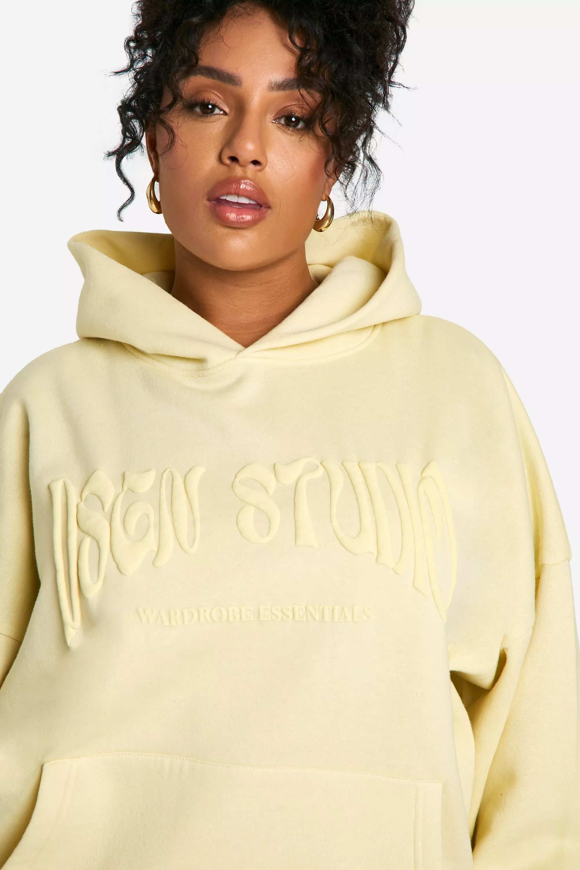 Butter Plus Dsgn Bubble Puff Print Overdyed Oversized Hoodie alternative image
