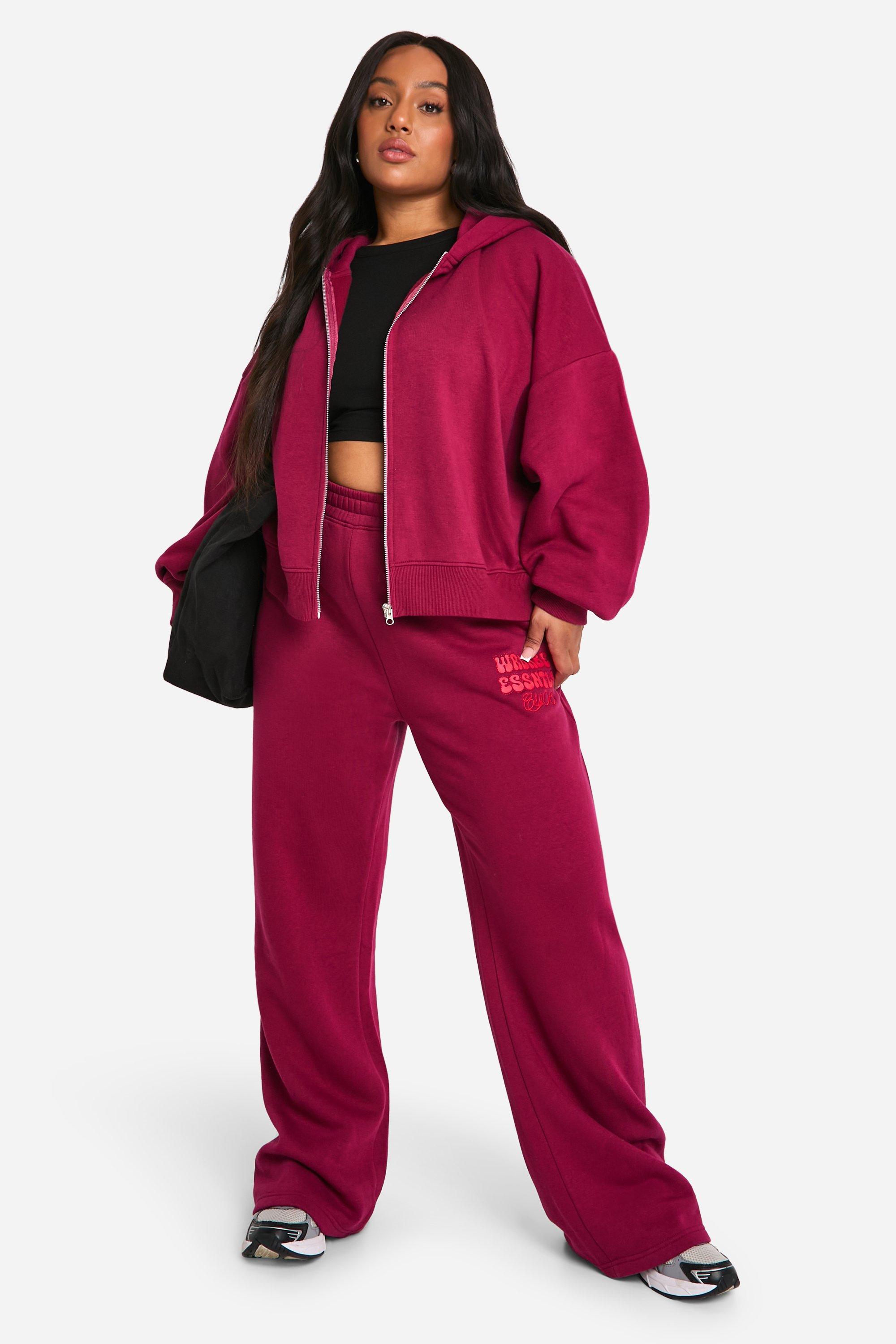 Plus Wardrobe Essentials Bubble Boxy Crop Zip Through Hoodie boohoo UK