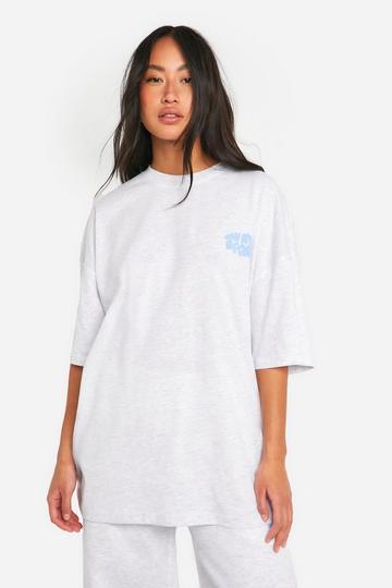 Dsgn Studio Oversize t-shirt med tryck ash grey