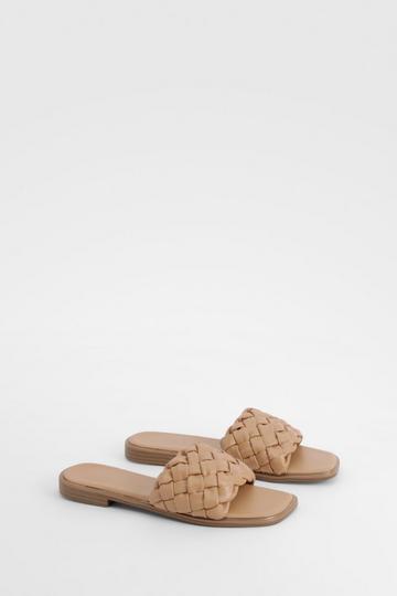 Woven Front Sandals nude