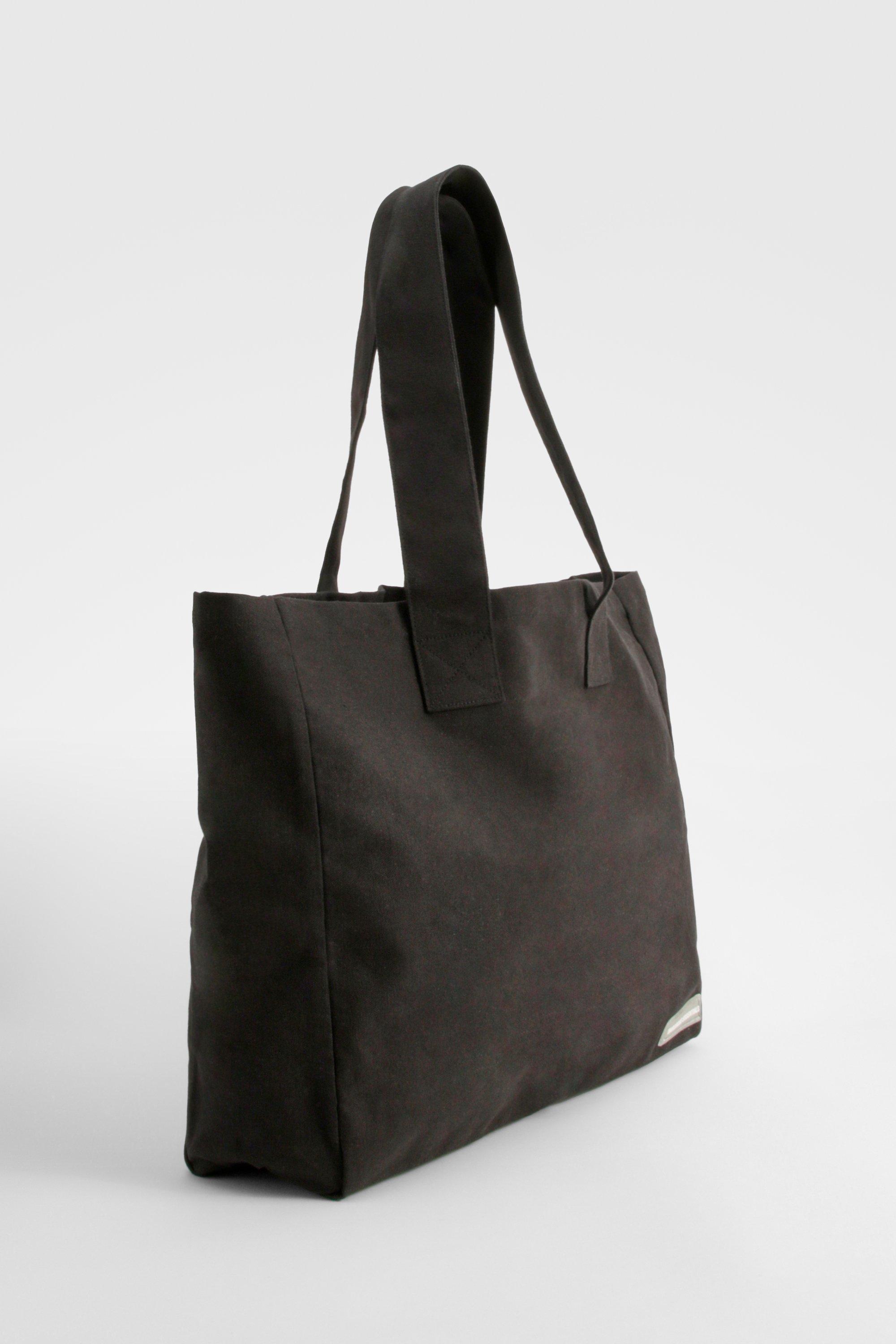 Wardrobe Essentials Canvas Cotton Tote Bag boohoo