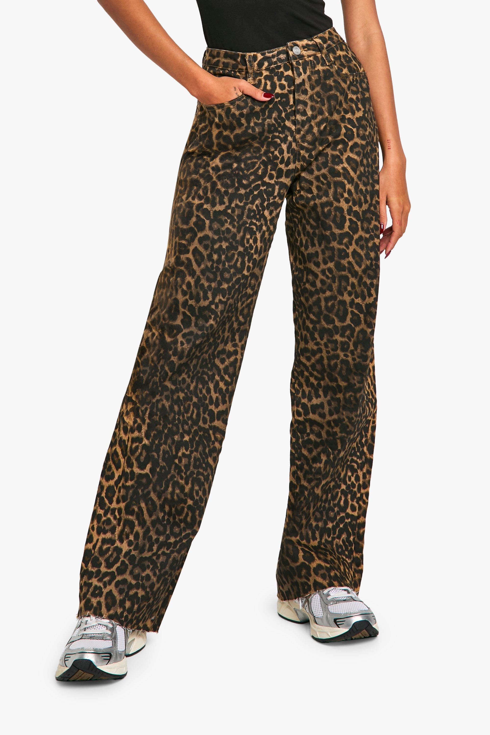 Boohoo leopard print shops trousers