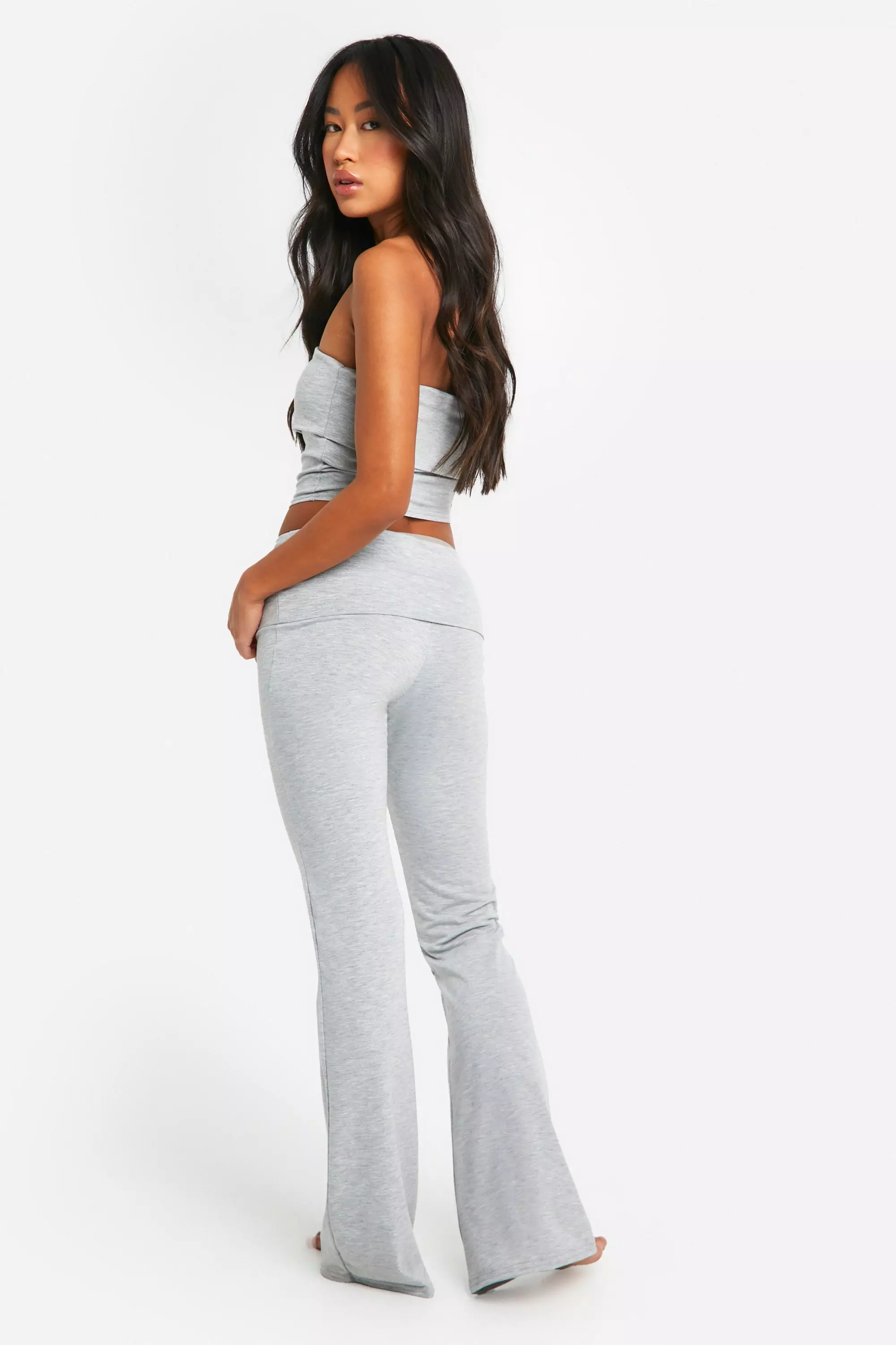 Ash grey Super Soft Folded Waist Lounge Trouser   alternative image
