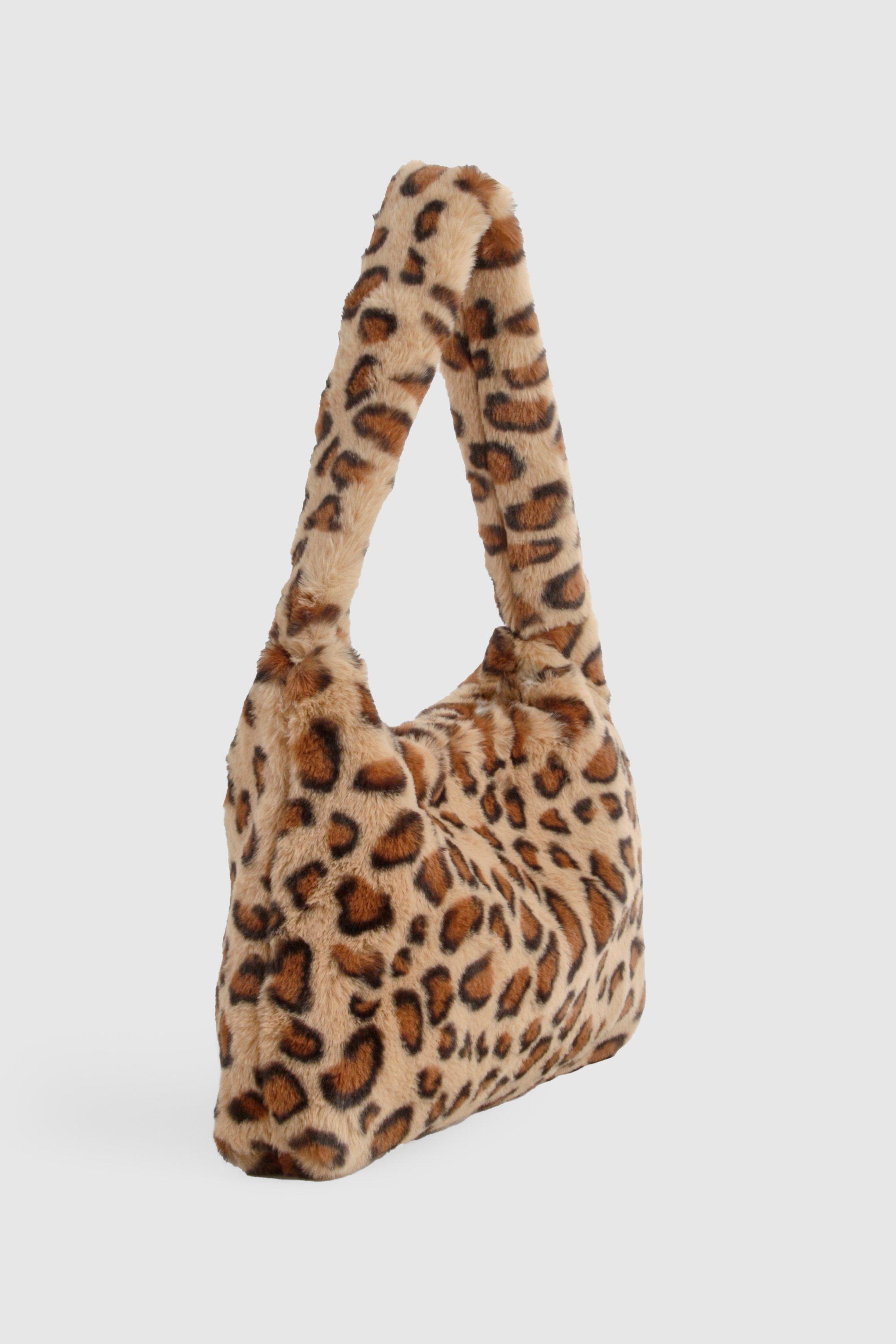 Leopard fur shoulder bag on sale