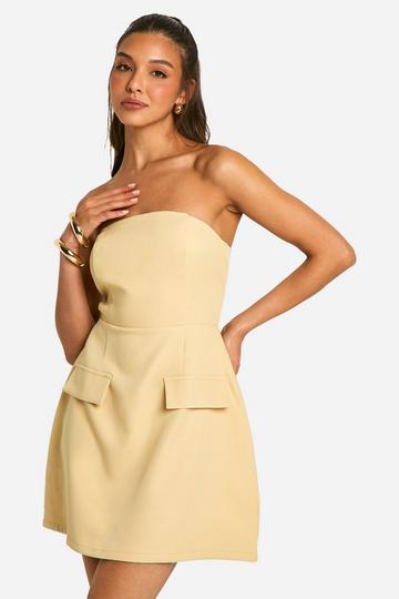 Bandeau Tailored Mini Dress butter