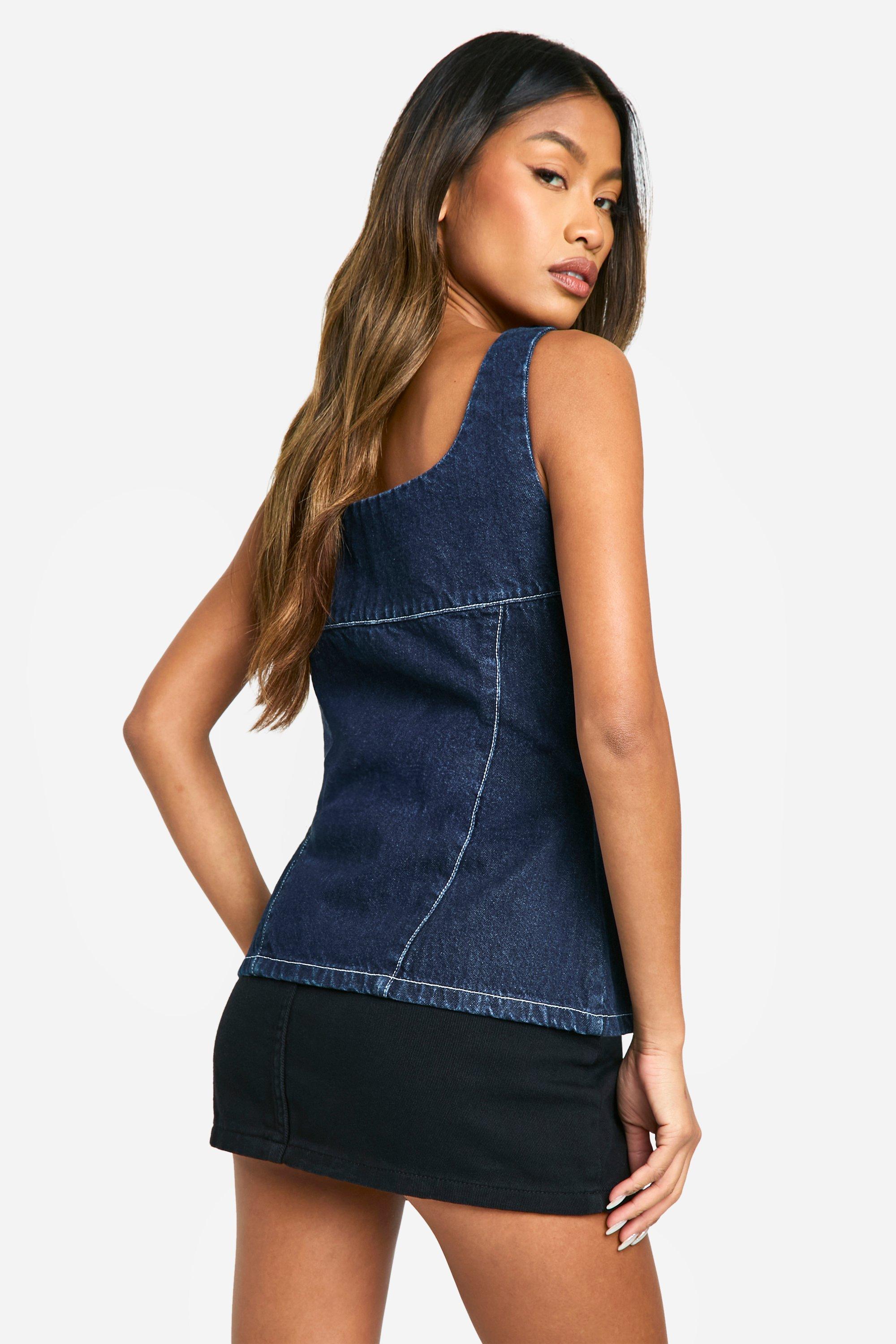 Women's Denim Stitching Corset Women's Denim Stitching Corset