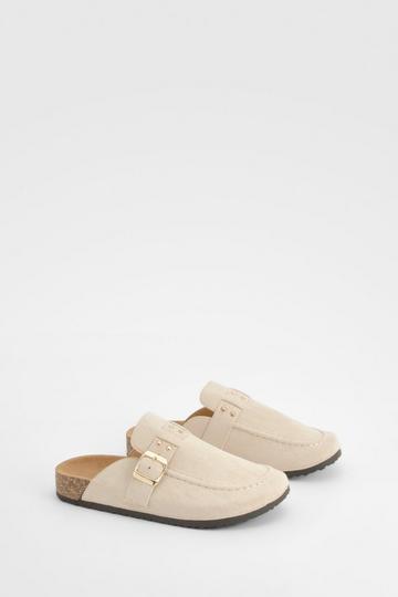 Closed Toe Studded Detail Clog beige