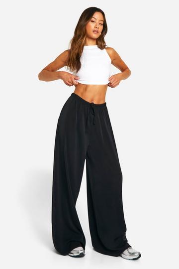 Tall Woven Wide Leg Trousers black