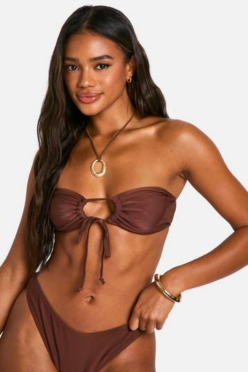 Bandeau Bikini Top chocolate