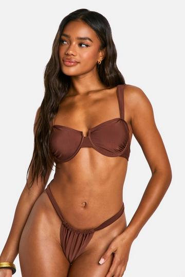 Underwire Bikini Top chocolate