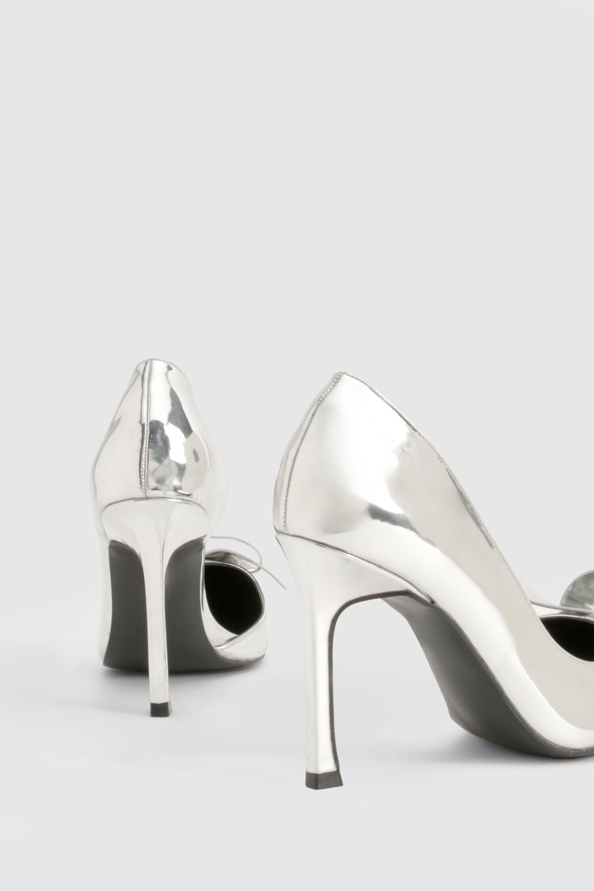 Boohoo silver shoes online