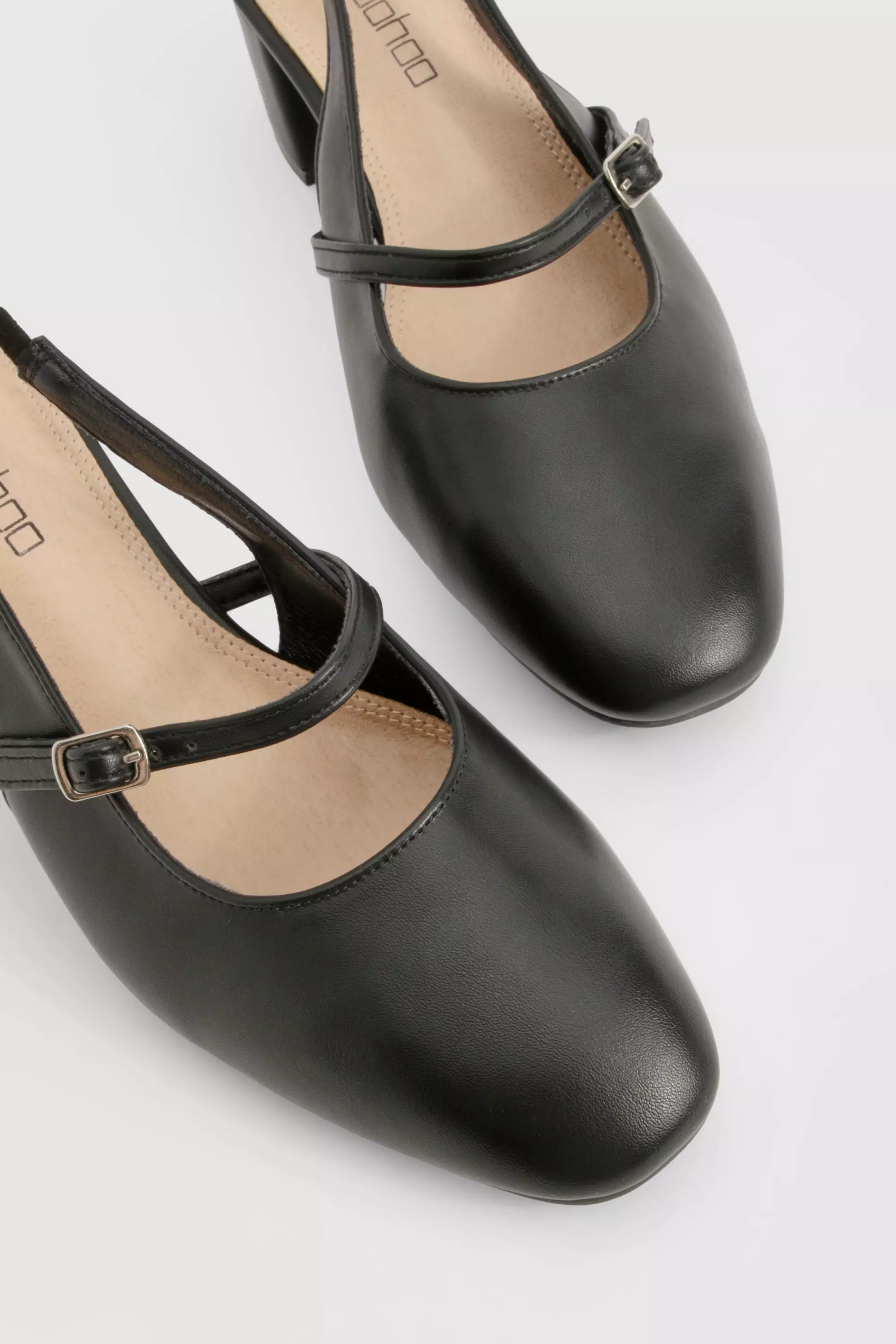 Black Wide Fit Slingback Low Block Ballet  alternative image
