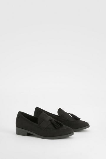 T Bar Loafers black