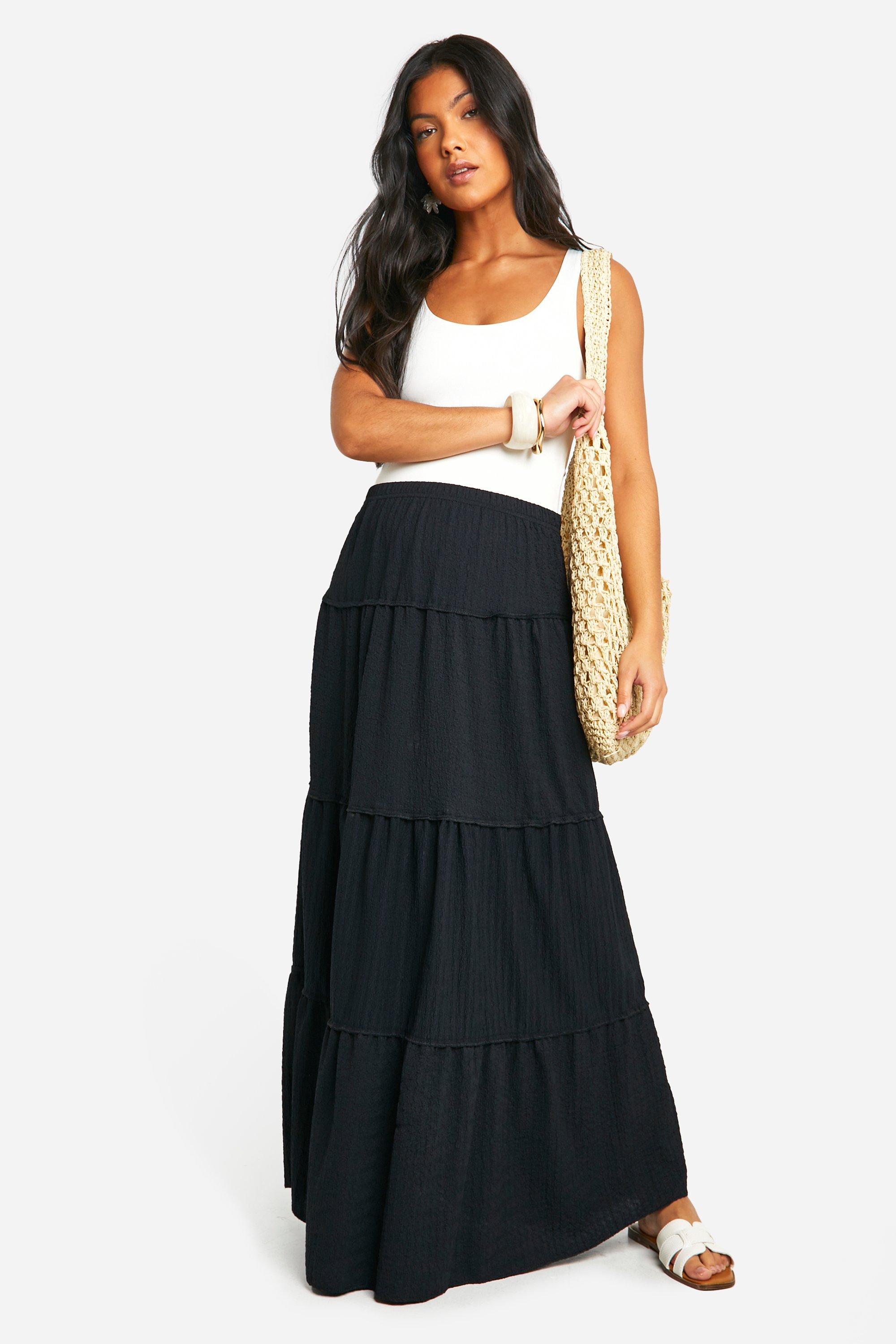 Zwangerschap Maxi Rok Met Textuur En Laagjes