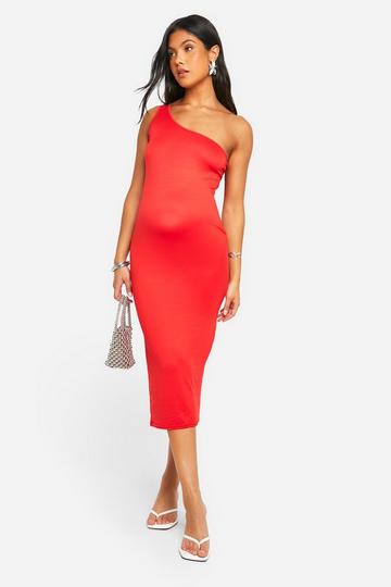 Maternity One Shoulder Super Soft Midaxi Dress orange