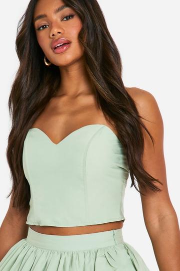 Sweetheart Bandeau Top sage