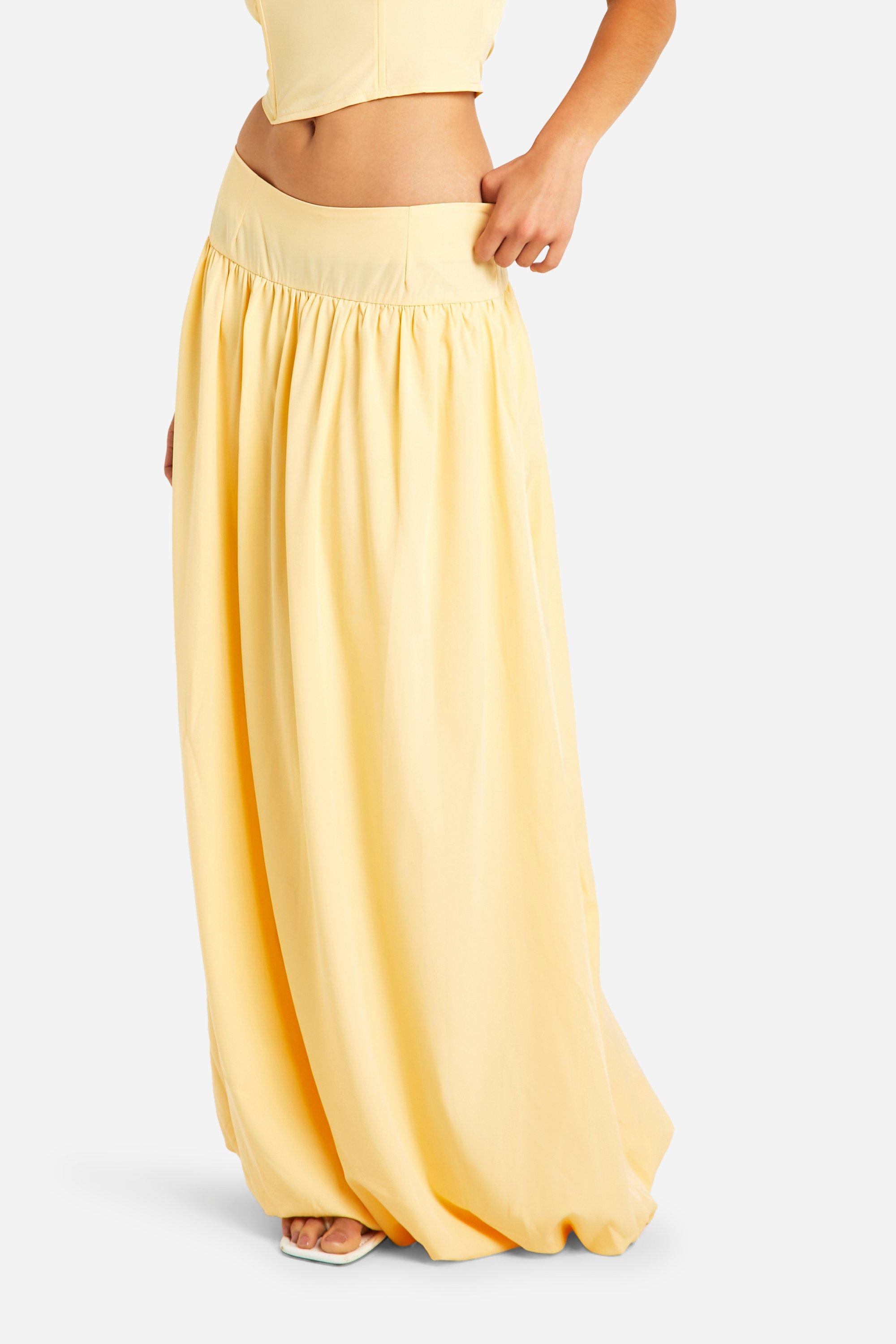 Yellow maxi skirt forever 21 discount
