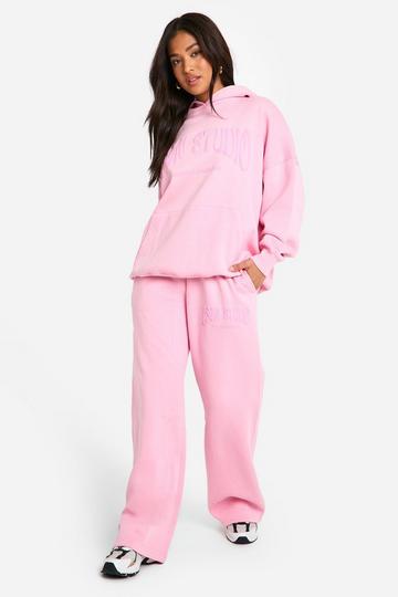 Pink Petite Dsgn Studio Overdyed Jogger And Hoody