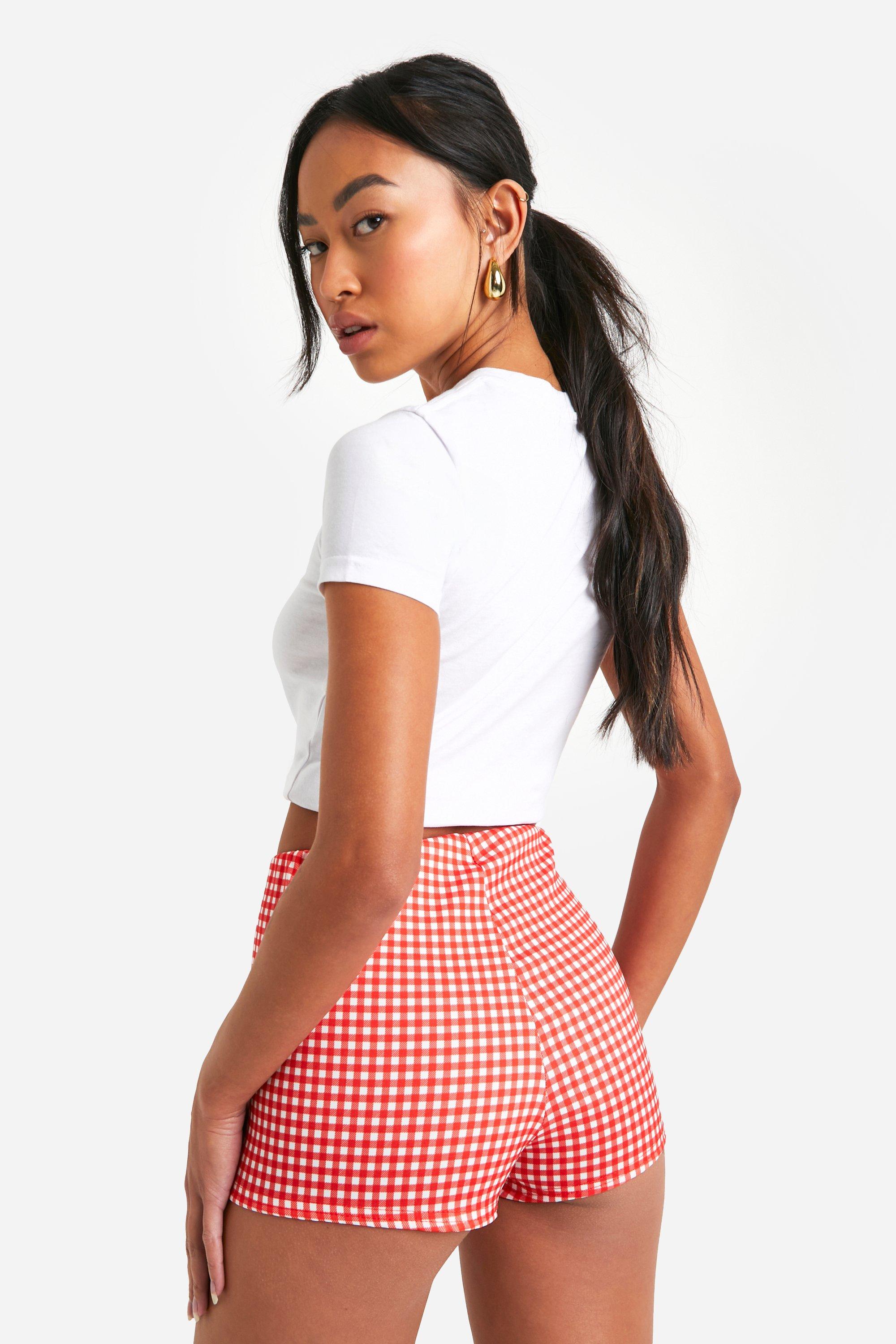 Bengaline Gingham Booty Short | boohoo USA