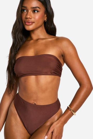 Mix & Match Bandeau Bikini Top chocolate