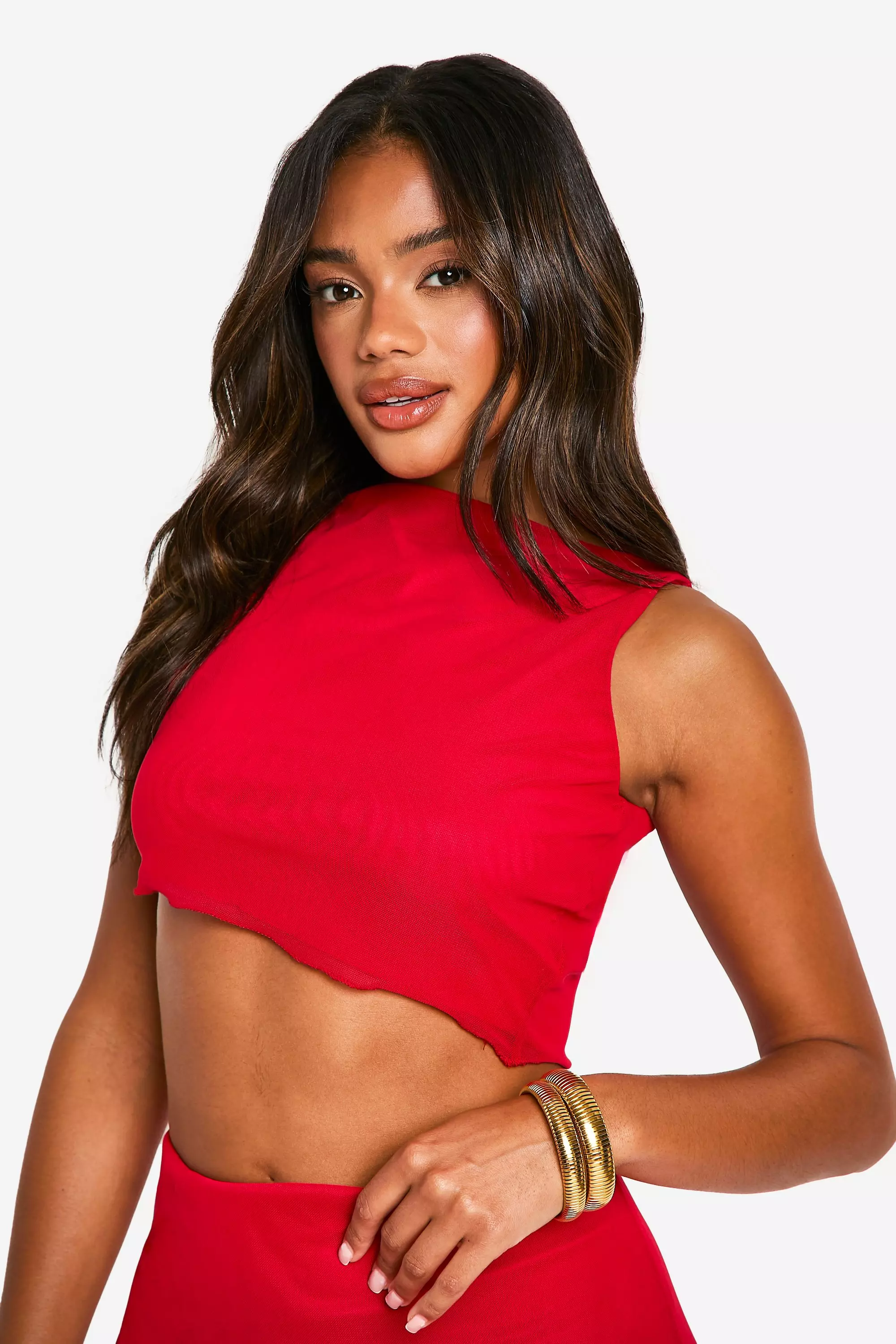 Asymmetric Slash Neck Top alternative image