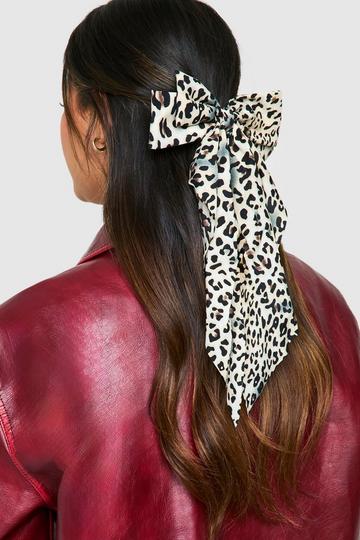 Multi Large Leopard Bow Hair Clip