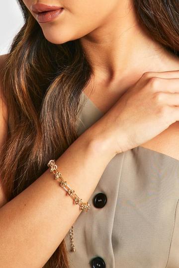 Dikke Gouden Geknoopte Armband gold