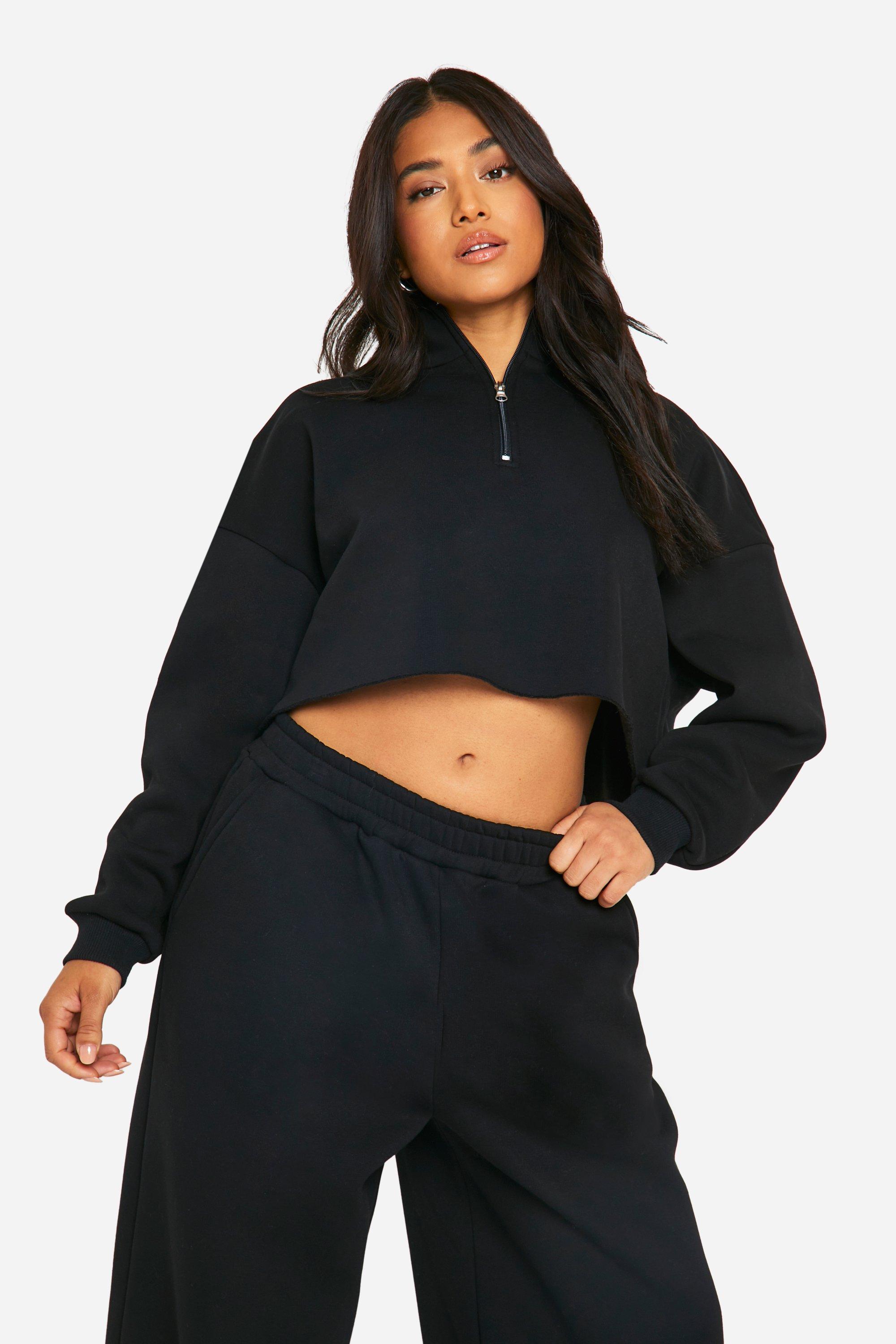 Boohoo cropped sweatshirt hotsell