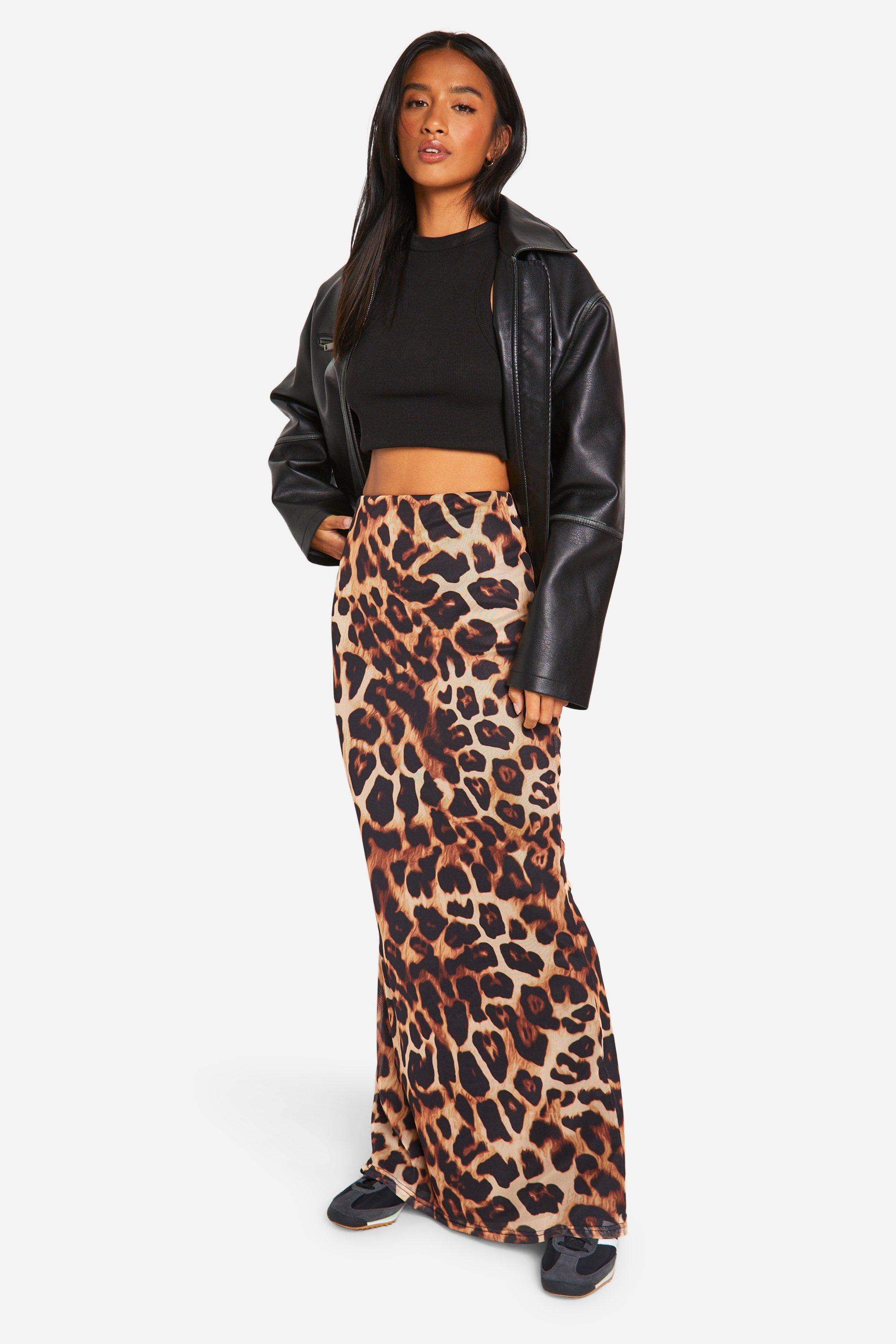 Lange rok luipaardprint best sale