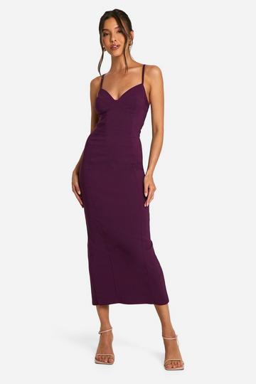 Bengaline Sweetheart Midaxi Dress plum