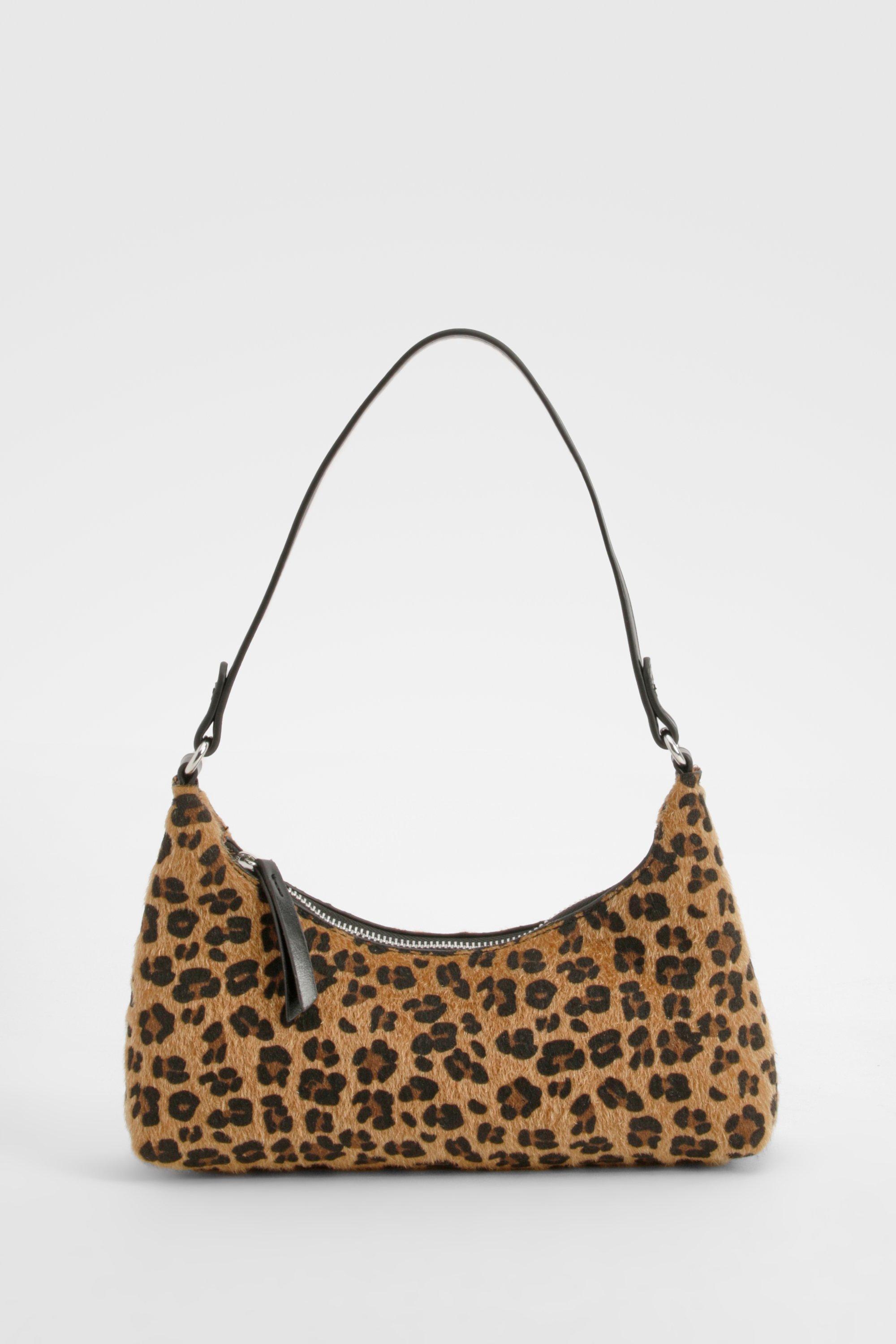 Strukturierte Leopardenprint Tasche