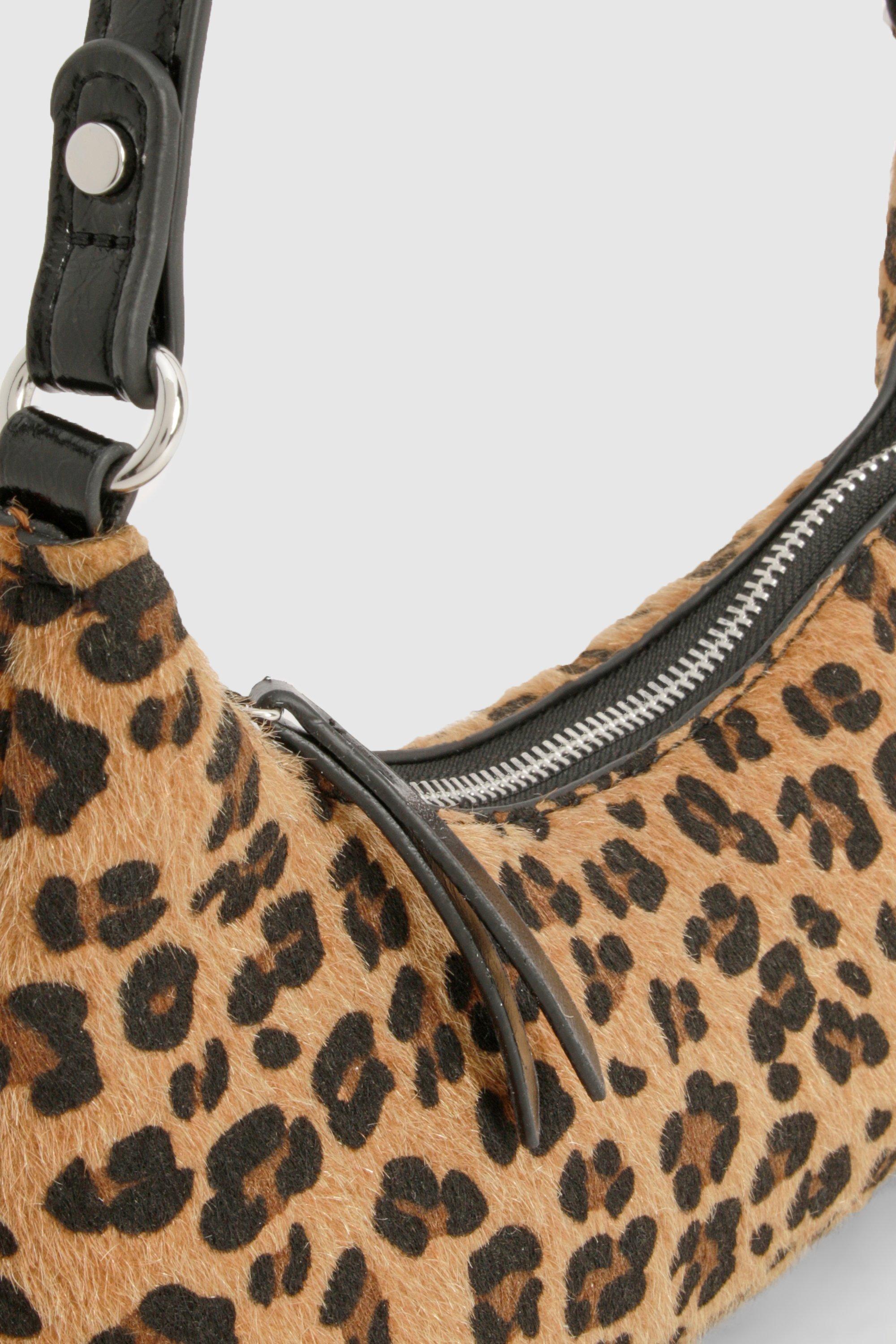 Strukturierte Leopardenprint Tasche