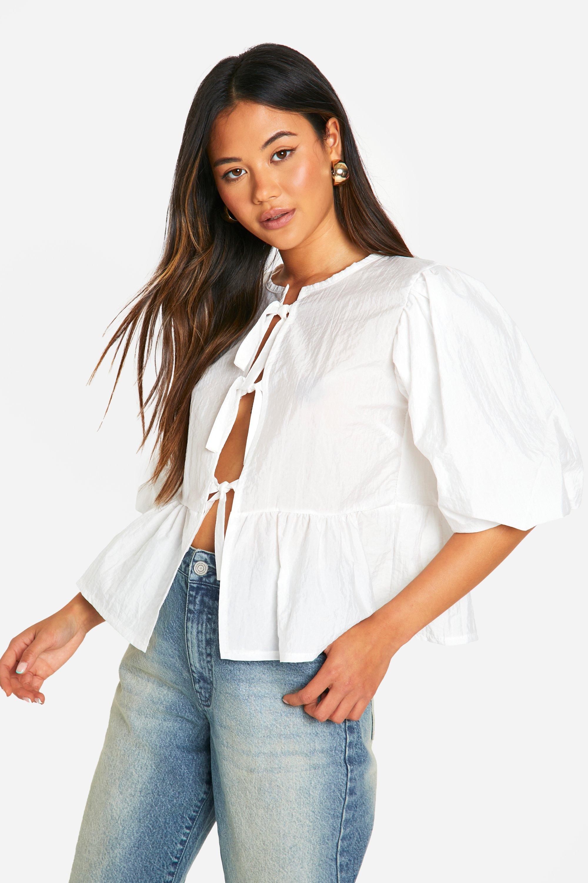 Boohoo smock top online