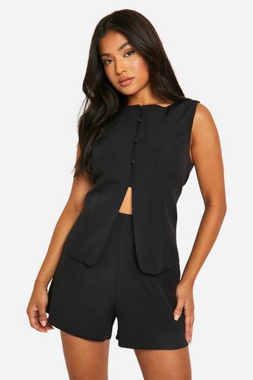 Petite Tailored Waistcoat black