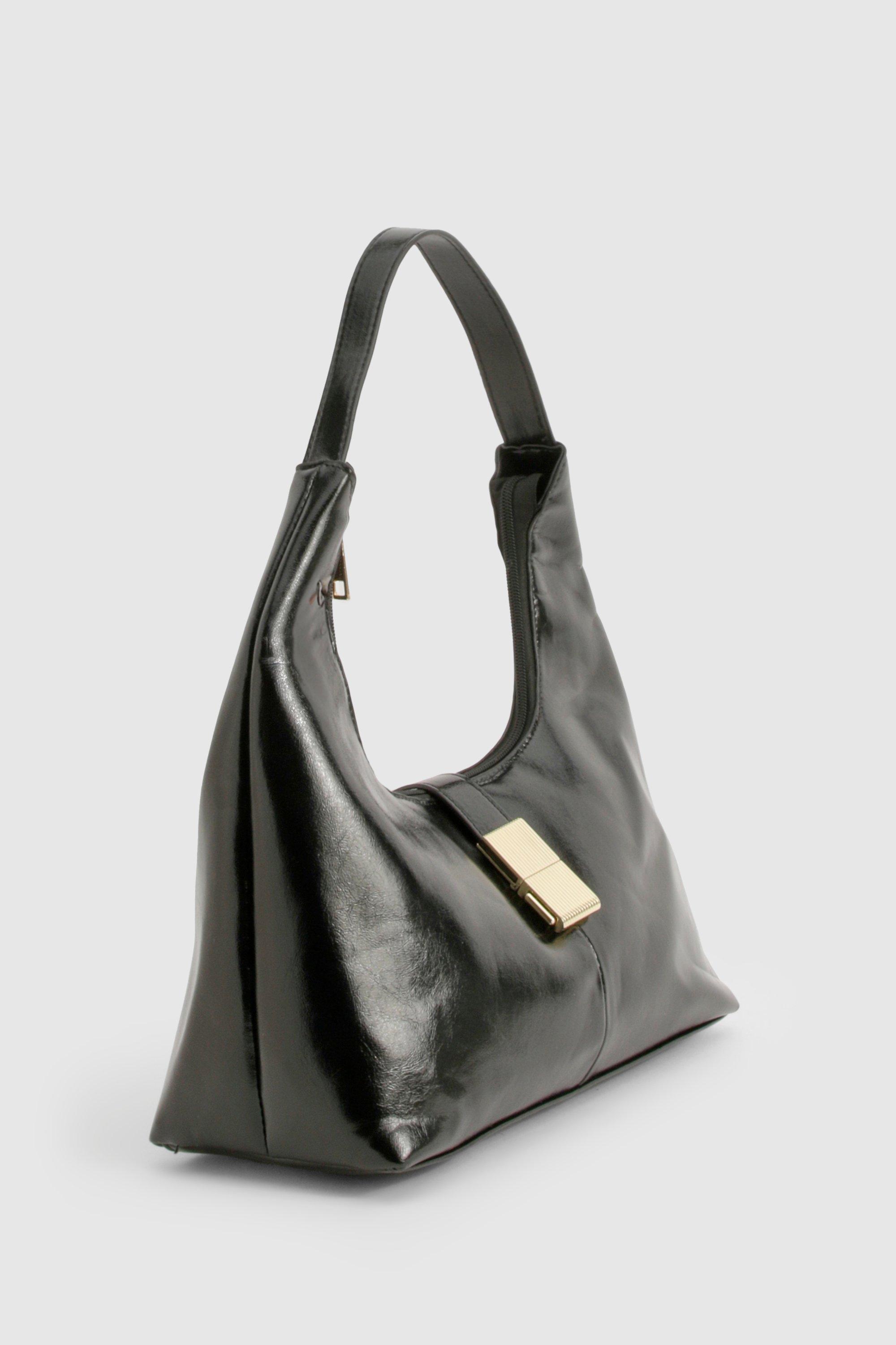 Faux Pu Buckle Shoulder Bag