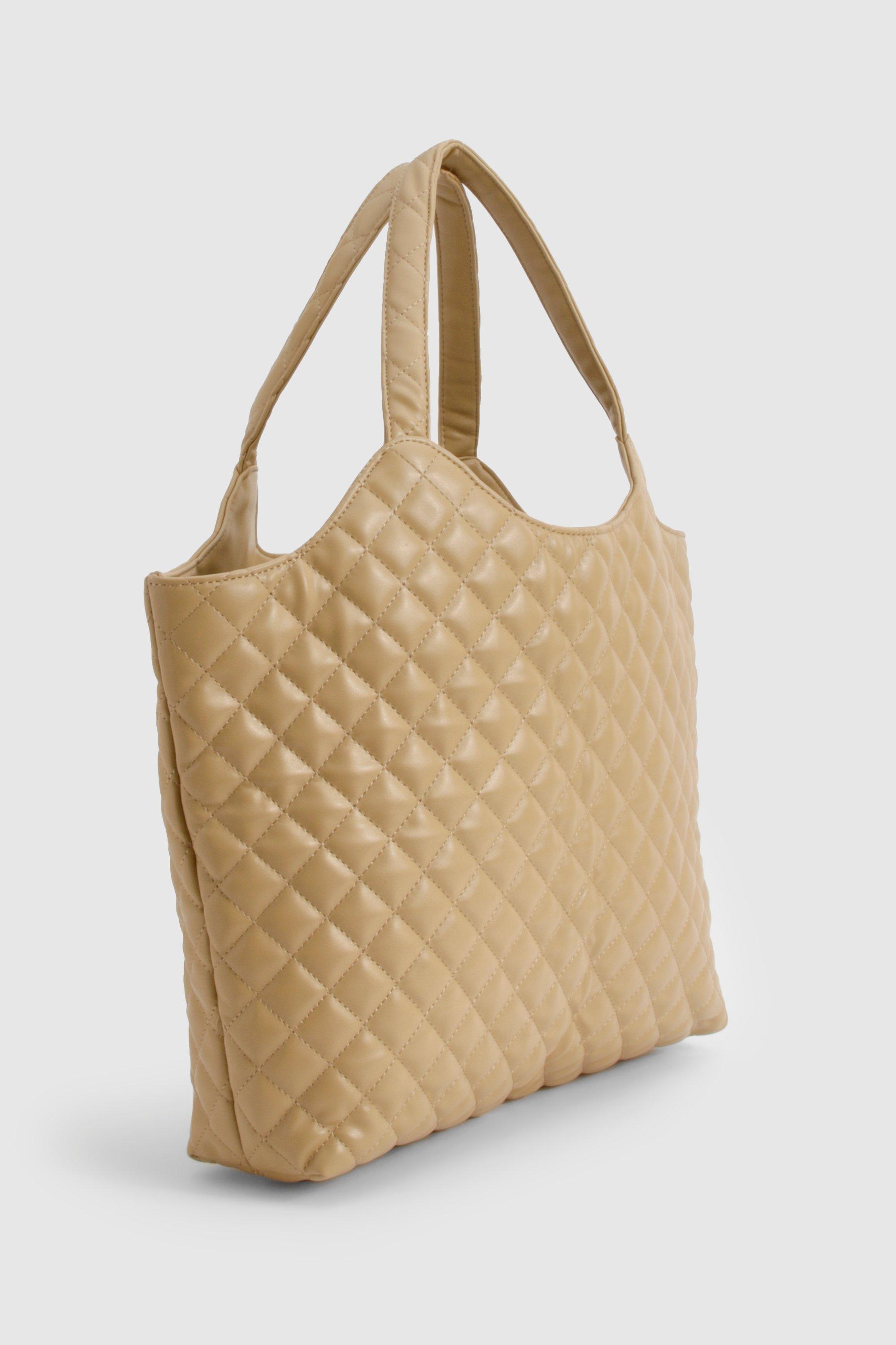 Borsa Shopper effetto pelle trapuntata