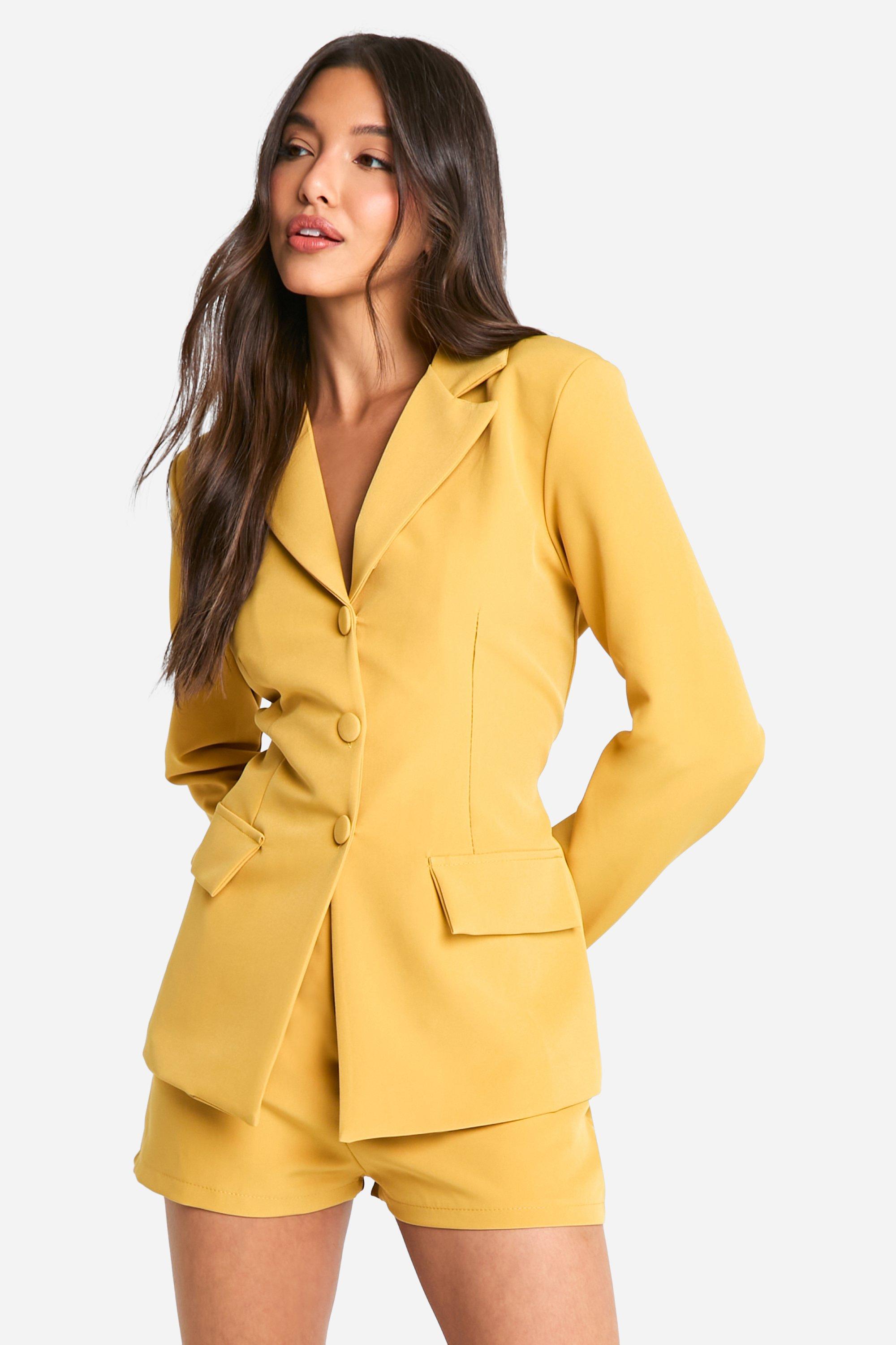 Black blazer yellow shirt best sale