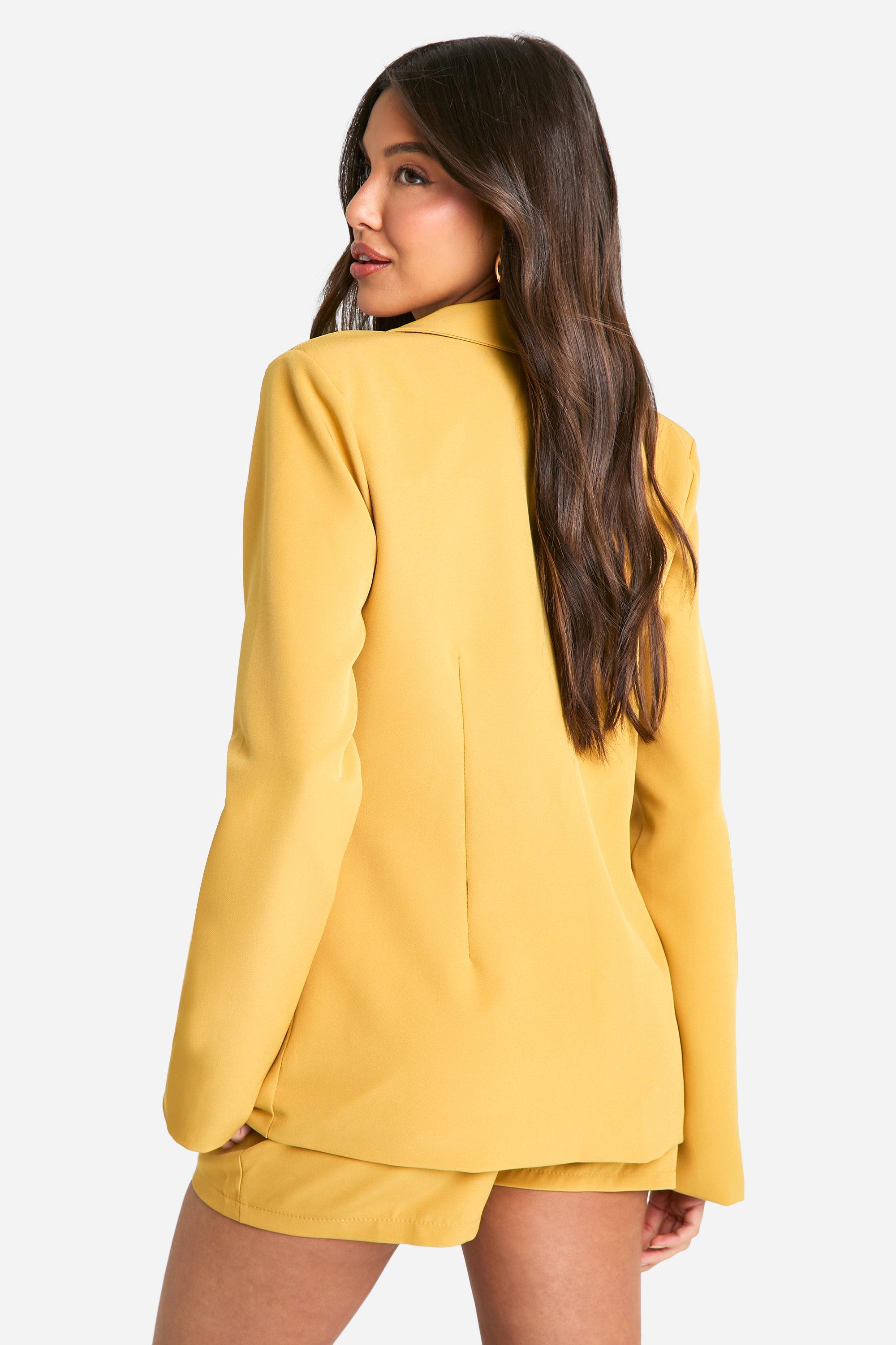 Boohoo yellow blazer clearance